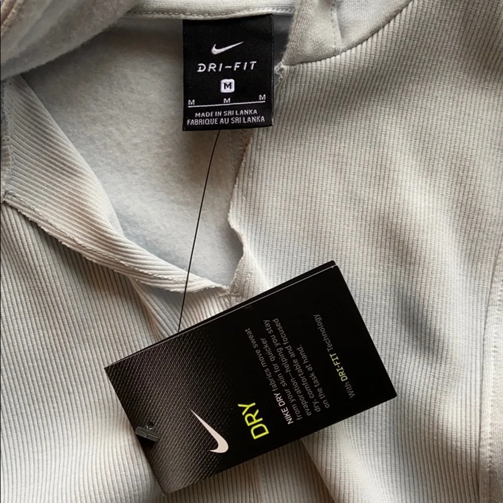 New Nike yoga hoodie top raw hem pastel